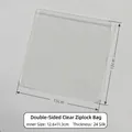 Thickened double-sided transparent PVC jewelry storage bag with 13x13cm outer dimensions - 24 Mil / 13x13cm / Clear