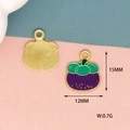 Macro detail of purple mangosteen fruit pendant showing 15x12mm size and 0.7g weight - Mangosteen (22)