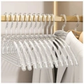 Transparent non-slip plastic hangers with wide shoulder grip and textured surface - Transparent Narrow (5PCS)