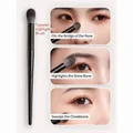 Flame-shaped highlighter brush set with black handle for precise nose and cheekbone makeup - 106 Flame Highlighter Brush