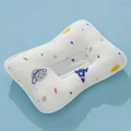 Cuscino per neonati in cotone traspirante con stampa di razzi spaziali blu - Spazio (Bordo Bordato)