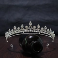 Élégante couronne de mariée argentée avec cristaux scintillants pour robe de mariée - Style 1# / Argenté