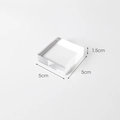 Transparenter Acryl-Schmuckständer-Block 5x5x1,5cm für Produktfotografie Requisiten - Quadratisches Modell 716 (5x5x1.5cm)