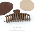 Large matte coffee brown hair claw clip measuring 14.5x6cm for elegant updos - Coffee