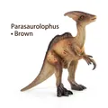 Modelo realista de dinosaurio Parasaurolophus marrón con motas rojas y textura detallada - Parasaurolophus · Marrón