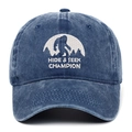 Casquette de baseball en jean délavé bleu marine avec broderie Bigfoot Hide & Seek - Bleu marine