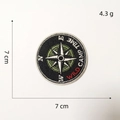 Toppa ricamata Wild Camp da 7 cm con bussola per zaini e giacche da esterno - Stile 4 (Tempo di Campo Selvaggio)