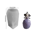 DIY fairy girl silicone mold and finished purple angel figure with 10.3cm height dimension - NO.2 Garden Angel Girl / White