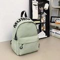 Mint green school backpack with MUMU lettering and large storage capacity for students - Small / Green