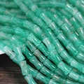 Green bamboo-style imitation jade beads 6x12mm for DIY bracelets and jewelry making - 6x12mm Marbled Green Coffee (1Pc)