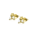 Squisiti orecchini a lobo ape in argento S925 con finitura dorata e pietre di zircone - Argento 925 / Oro 18K