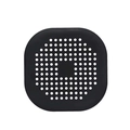 Square black silicone drain hair catcher with suction cups for kitchen and bathroom sink - Black