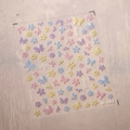 3D embossed floral butterfly nail art stickers in pastel macaron colors model M-483 - Butterfly & Flower Style (M-483)