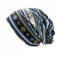 Bonnet pour femme de style bohème avec motifs géométriques colorés et imprimés - Adulte / Couleur & Motif 5