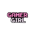 Spilla smaltata Gamer Girl pixel art 8-bit, finitura metallo rosa e nero retrò - Stile Gamer Girl (QHXZ3233)
