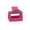Dettaglio della pinza per capelli quadrata rosa opaco con design a vuoto e molla - Magenta / Imballaggio Indipendente (Borsa OPP)