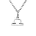 Minimalist silver stainless steel Libra zodiac sign pendant necklace for women's jewelry - Libra / Steel