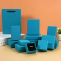 Luxus Blaue Schmuckschatullen mit passender Tragetasche für Ringe und Halsketten - 5*5*3cm / Indigoblau