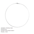 Silver 2mm stainless steel flat snake chain necklace available in multiple lengths - 2mm (40cm) / Silver