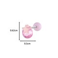Zirkon-Ohrstecker in Rosa mit Stern-Design und Edelstahl-Stift für Knorpelpiercing - Rosa Stern Mit Rosa Zirkonia (A74-8#)
