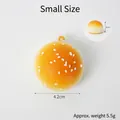 Mini squishy PU foam burger bun toy with sesame seeds, 4.2cm small variant - Model Style / 4.2cm Small