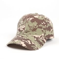 Green and brown digital camouflage baseball cap with structured panels and curved brim - Green Camo