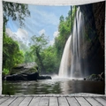Arazzo da parete con grande paesaggio naturale a cascata per decorare la casa - 150x130cm / Stile 1