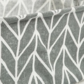 Gray foldable fabric storage bin with white geometric leaf pattern and sturdy rim - Grey Branches