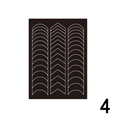 Japanese style nail art sticker variant number 4 with white bow and heart patterns - Style Four