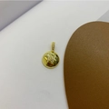 18K gold plated necklace featuring a round pendant with a sparkling zircon letter N - Letter N Pendant + Universal Chain