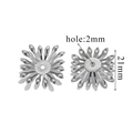 21mm silver stainless steel flower bead cap spacer with 2mm hole for DIY jewelry making - Style DS