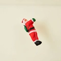 Christmas Santa Claus climbing a white rope with a green sack and festive red suit - 60CM Climbing Rope Santa