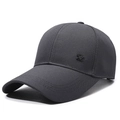 Dunkelgraue Baseballkappe für Herren mit Z-Metalllogo und feiner Stricktextur - Verstellbar / Grau