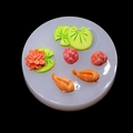 Silicone lotus and koi fish mold for DIY resin crafts and cake fondant decoration - 2# (Lotus/Leaf/Koi) / Translucent