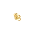 Gold stainless steel ring featuring a radiant sunburst engraved heart charm pendant - Sunburst Pattern Heart Pendant / Gold