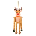 Décoration suspendue renne de Noël en nid d'abeille avec jambes extensibles - Ornement Renne à Longues Jambes