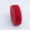 Red velvet ribbon with white polka dot edges for Christmas DIY gift wrapping - White Edge Red Velvet / 9 Meters