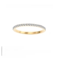 Rainbow birthstone eternity ring in 14K gold stainless steel with 22 crystals - April White - Gold