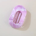 Elegant purple and white marble pattern resin hair claw clip with glossy resin finish - Bulk Packaging / Oval Clip / Light Purple