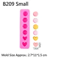 Rosa Silikonform für Pudding-Seifen und Kerzen mit 6 verschiedenen Mini-Formen - B209 Klein / Rosa