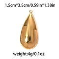 Golden 304 stainless steel teardrop pendant in geometric 1.5x3.5cm design - Large Water Drop (1.5*3.5cm) / Gold