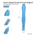 Blue cat eye nail magnet tool with heart and snake pattern for professional 3D nail art - Detachable Heart Snake Magnet - Dark Blue