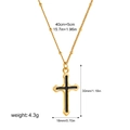 Collana a croce in oro 18K gotica con smalto nero e catena a satellite lunga 45 cm - Croce Nera