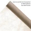 Milk cotton flower wrapping paper in milk tea brown color with translucent fiber texture - 23g Korean Milk Cotton (58cm*10 Yards) / Milk Tea Brown