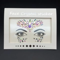 Iridescent facial crystal stickers in white window box for DIY makeup decoration - Model 1057