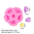 Pink silicone mold for tulip petals and flower core cake decoration and DIY baking - B391 Small Gelsang Flower / Pink