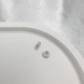 Perles de roue en argent S925 et zircon pour bijoux DIY sur une assiette blanche - Argent Strass Blanc