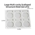 DIY large silicone resin mold featuring wavy circular photo frames for home decor projects - Large / White