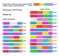 Macro details of colorful silicone push bubble bracelets with adjustable strap design - 24th Gen Sunflower Kids Bracelet