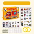 CVC phonics busy book for kids featuring job matching interactive velcro cards - Job Matching